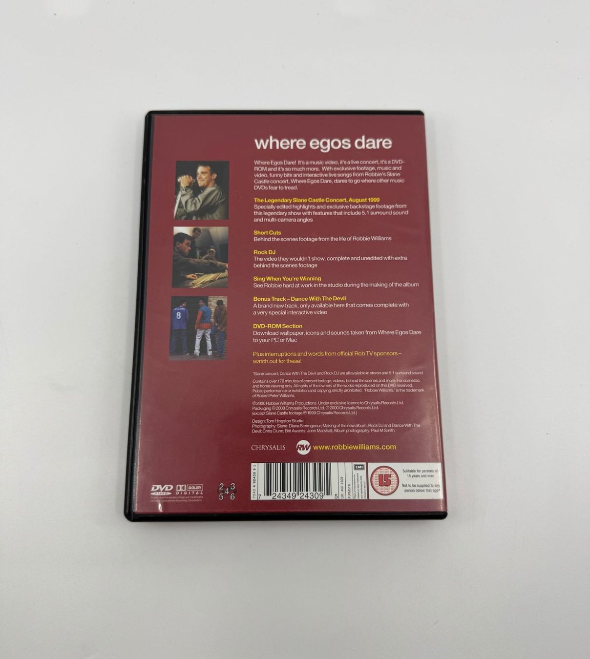 Alle DVDs: Robbie Williams Where egos dare DVD – Gebraucht aus Herisau von Seyashop1 1
