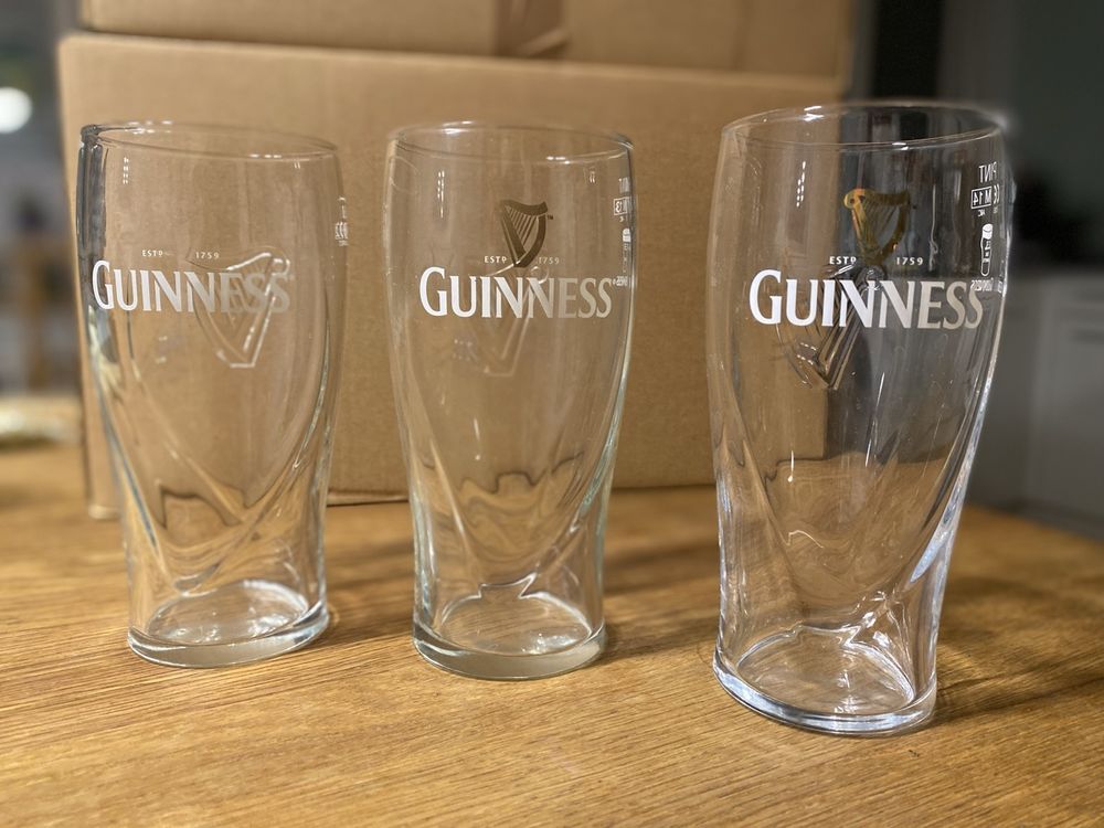 3 Guinness Pint Bier Gläser Kaufen auf Ricardo