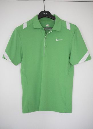 Nike FitDry Polo-Shirt Tennis grün M Sport Funktionsshirt