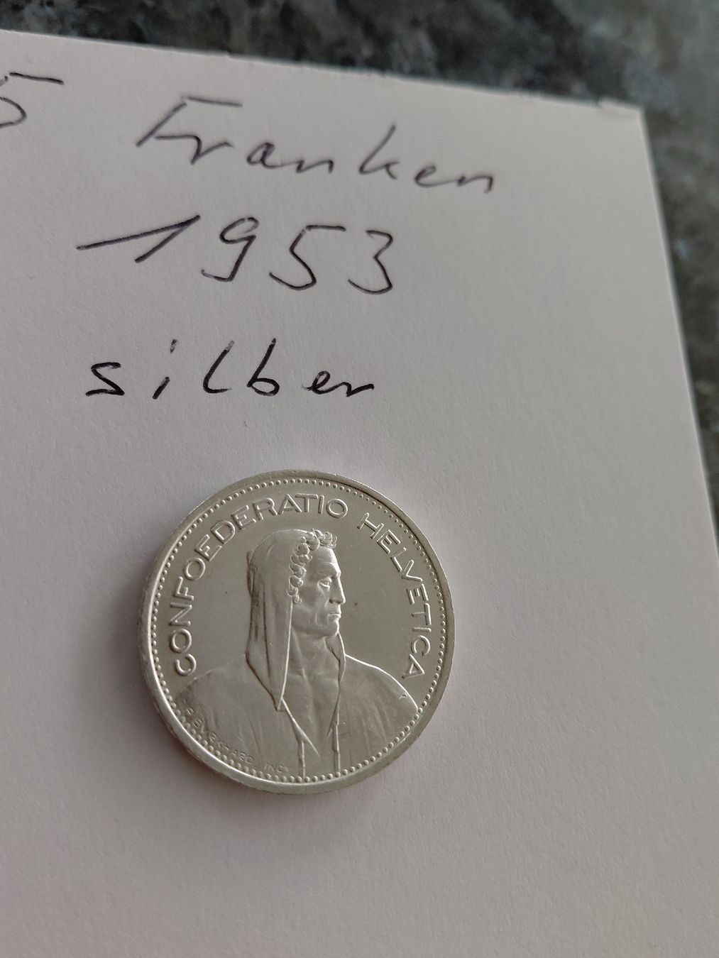 Alle Münzen: 5 Franken 1953 silber – Gebraucht aus Bonaduz von topolino052 3