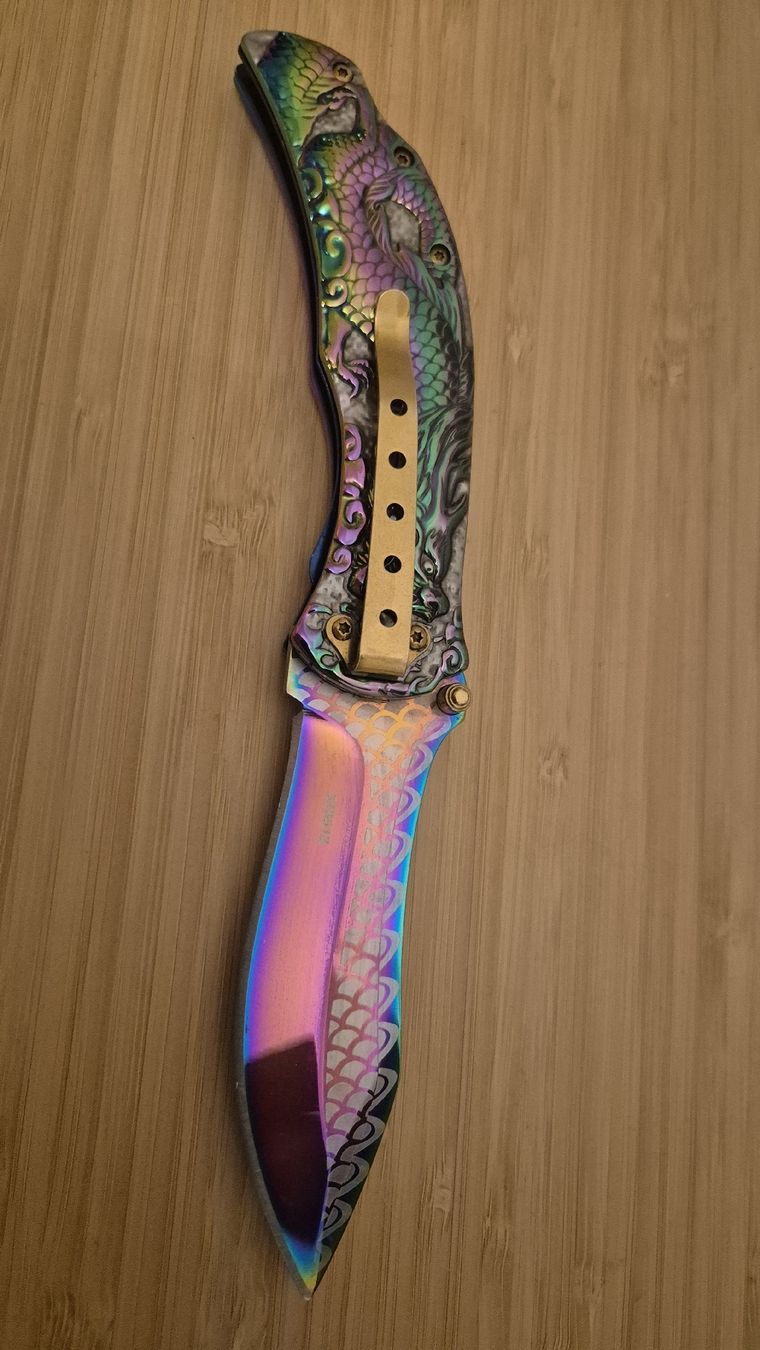 Zubehör: Taschenmesser Drachen Design Regenbogen Optik – Gebraucht aus St. Gallen von justmeeee 1