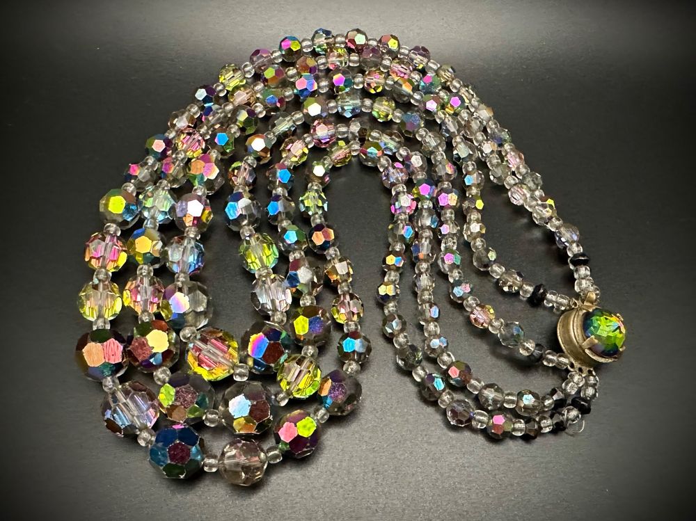 Vintage Halskette Mit Cameo & Strasssteinen - Eleganter Schmuck 69cm