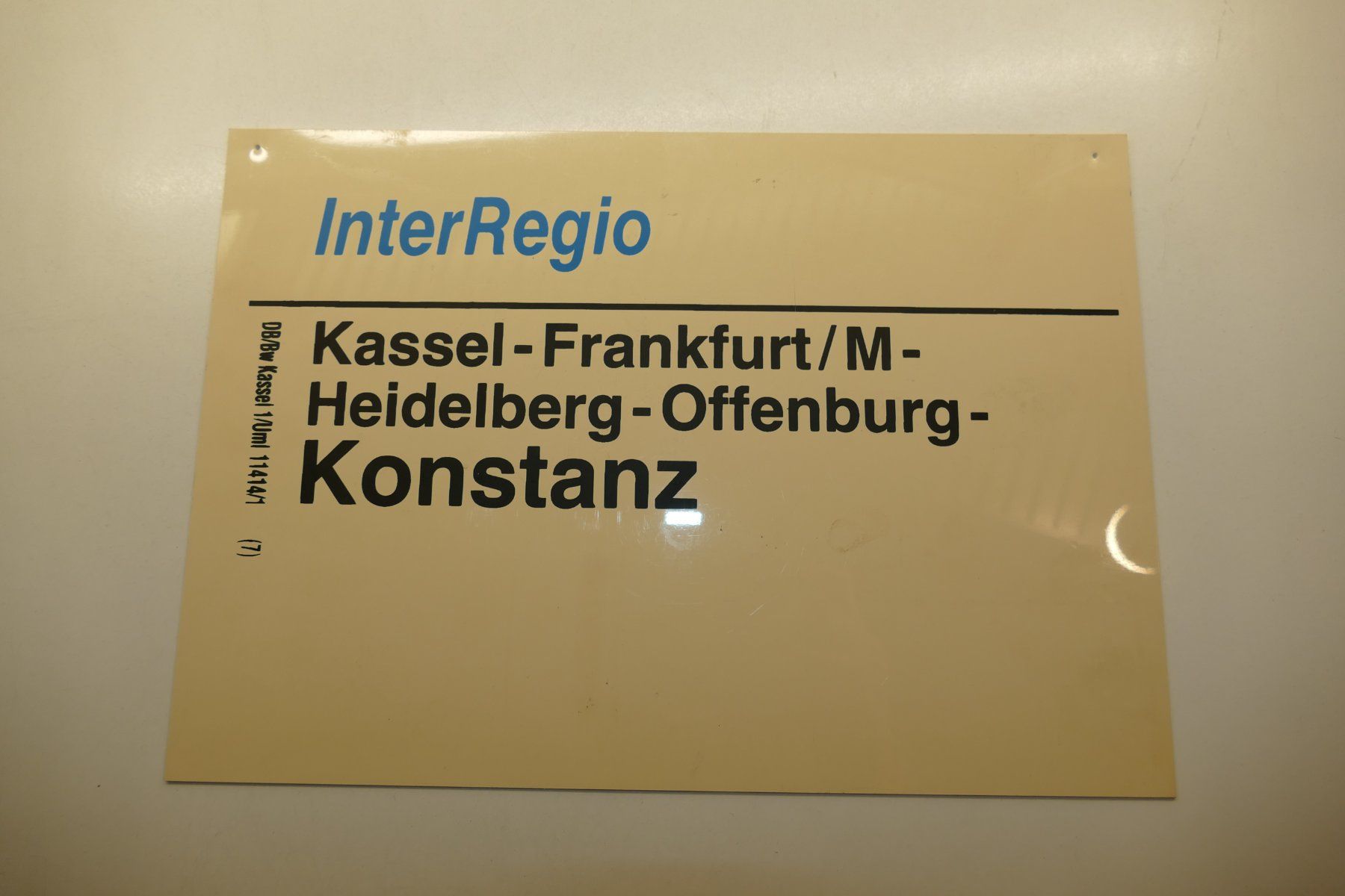 Modellini di ferrovie: DB Personenwagen Schild InterRegio – Usato da Niederhasli venduto da rail-duerst 1