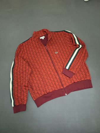 Lacoste Track Jacket Rot Monogramm | XXL (fällt L/XL aus)