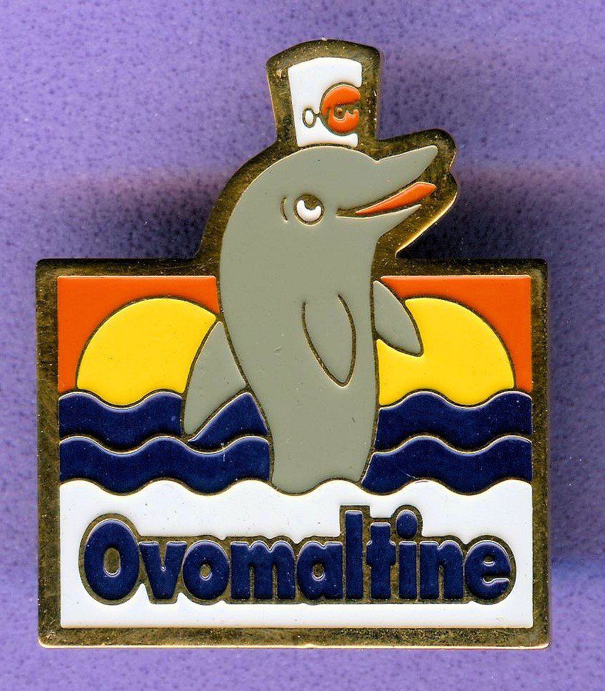 Ovomaltine Placchette & Badge: Ovomaltine  DELFIN – Usato da Winterthur venduto da Sammleroase