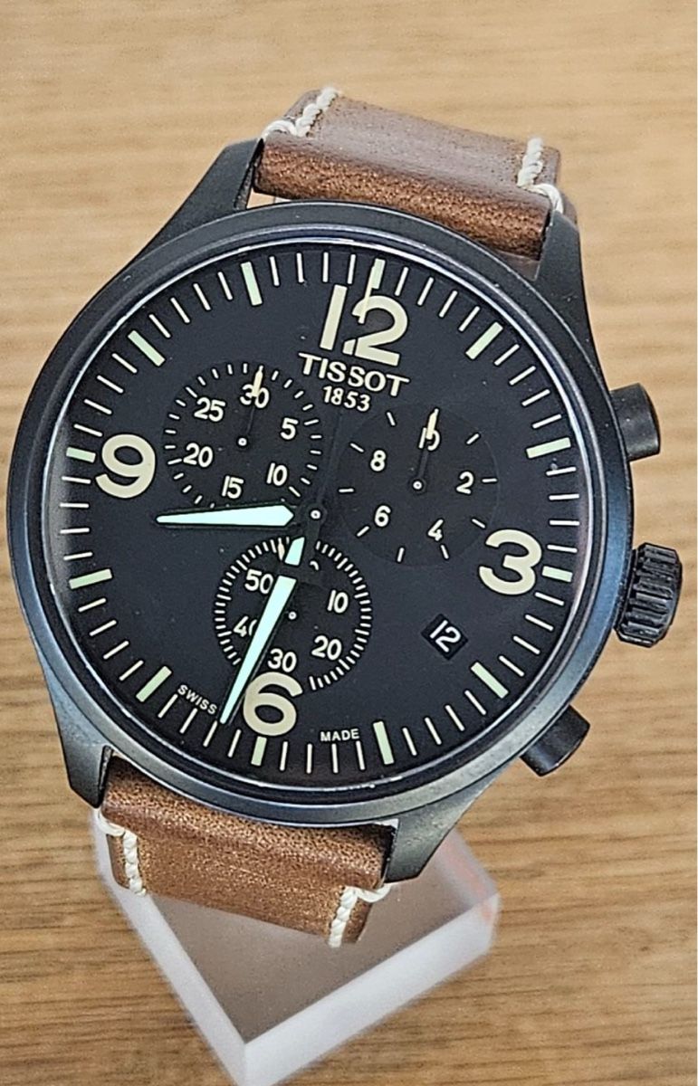 Tissot Uhren: Tissot Chronograph XL Lederarmband – Gebraucht aus Untersiggenthal von TimeandShine