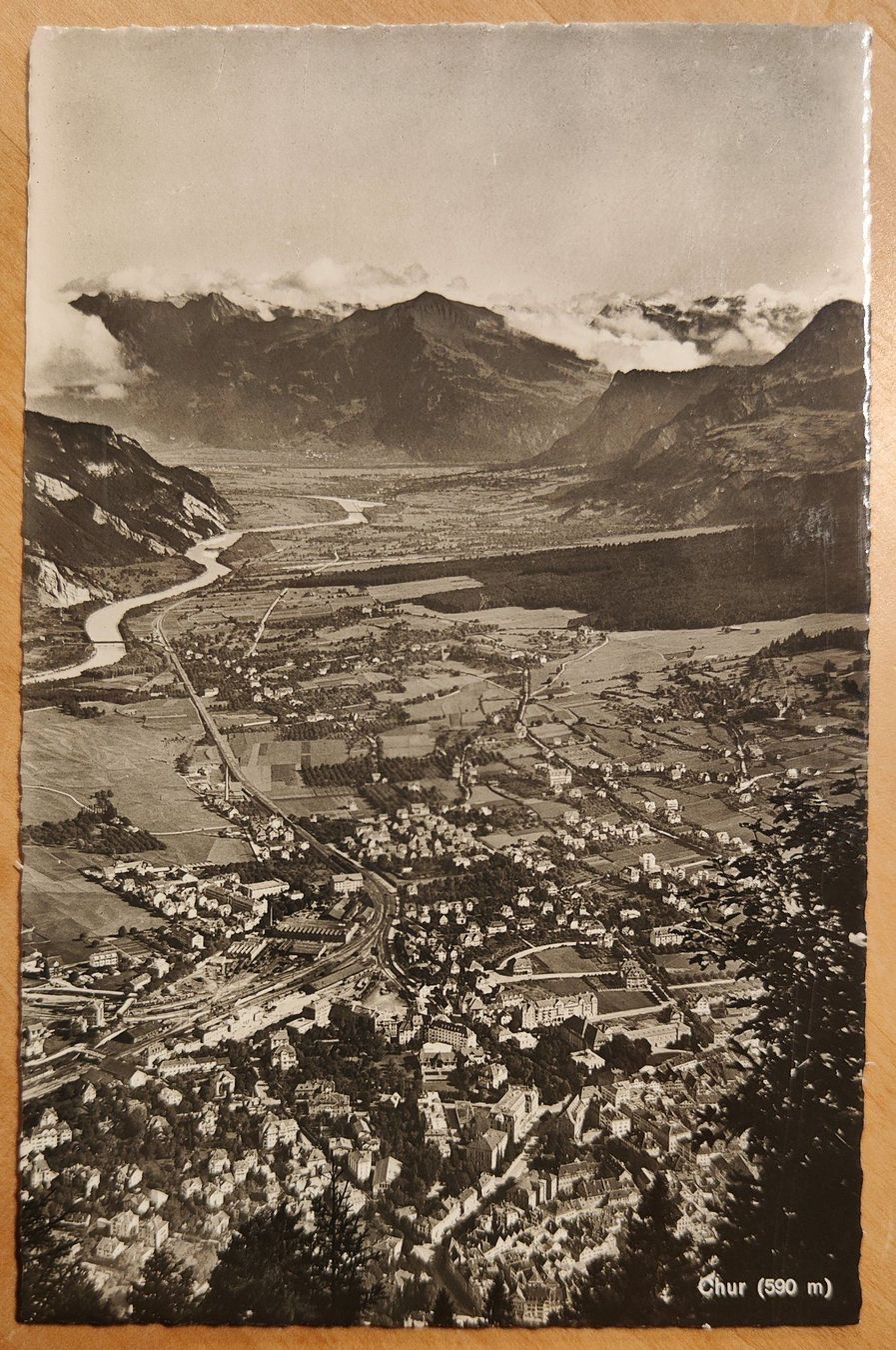 Cartoline postali: Chur mit Rheintal um 1930 – Usato da St. Erhard venduto da Chaeferli6