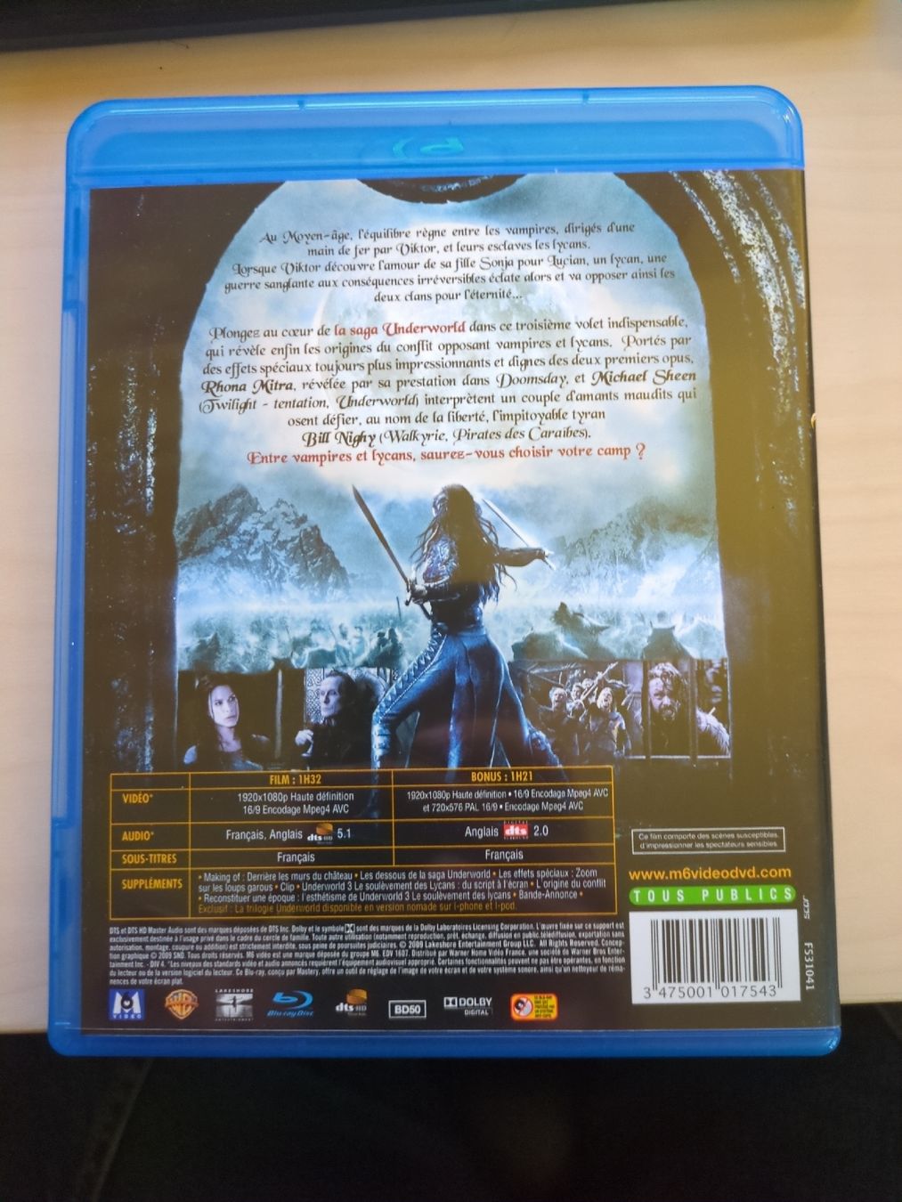 Alle DVDs: Underworld 3 : Le soulèvement des Lycans - Blu-Ray – Neu (gemäss Beschreibung) aus Gland von Kyostal 1
