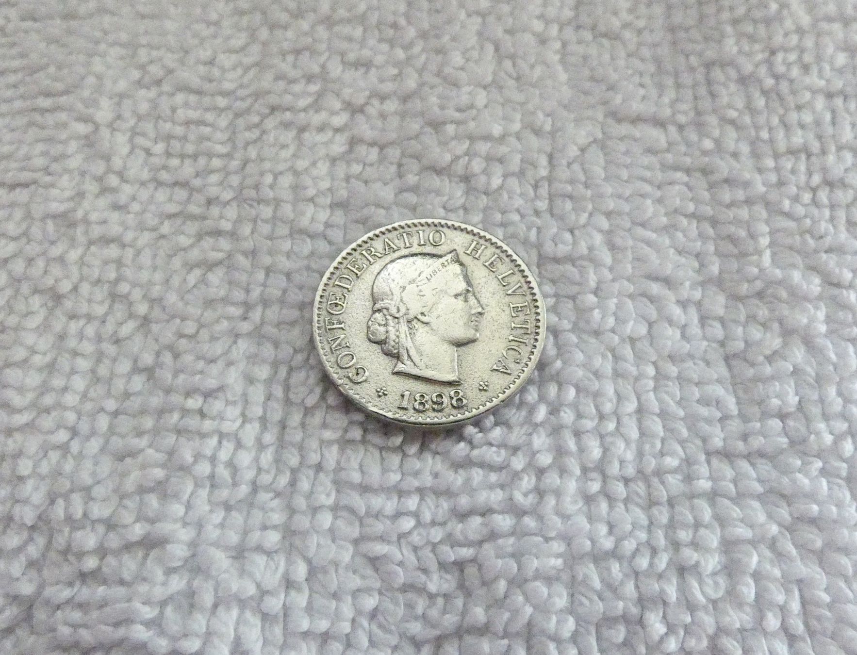 Tutti le monete: 5 centimes/rappen 1898 – Usato da Nyon venduto da Ilmi09