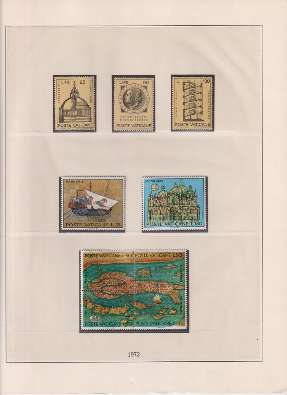 Alle Briefmarken: Vaticano postfr.** Sammlung 1970 -1975 – Gebraucht aus Bibern SH von Heinibuehrer 2