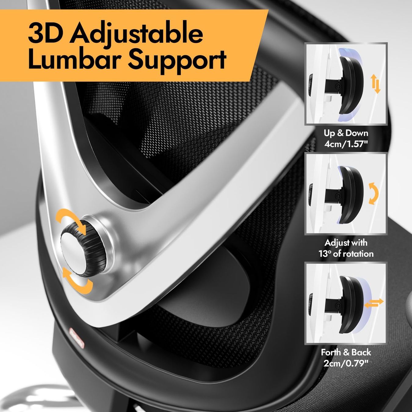 Chaises: Ergonomischer Bürostuhl mit 3D Lendenstütze – Neuf avec emballage d'origine à Dörflingen par Nixhub 2