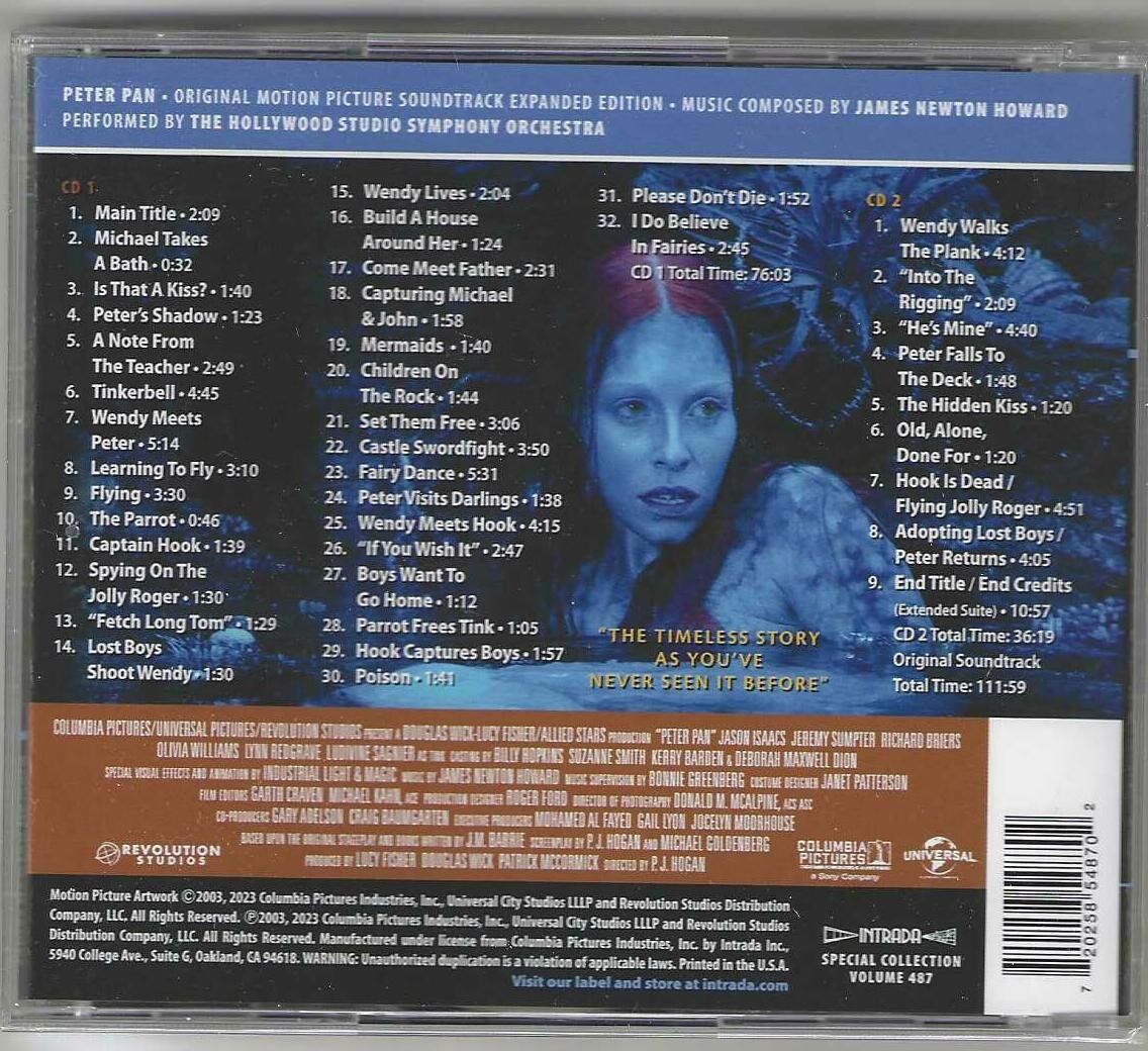 CD: James Newton Howard ‎– Peter Pan - 2XCD - Expanded - Neue – Usato da Genève venduto da CDLPBookS 1