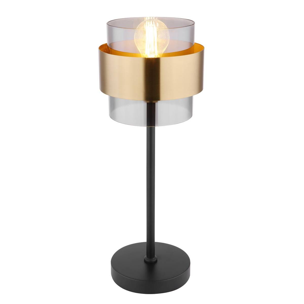 Lampade: Tischleuchte, Glas, Messing, 47 cm Höhe – Nuovo (secondo la descrizione) da Kreuzlingen venduto da Smart-Light