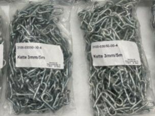 Tutti gli attrezzi: 2 Stück 3mm 5m Kette Eisenkette – Nuovo e nell'imballaggio originale da Uerkheim venduto da Kaufoption