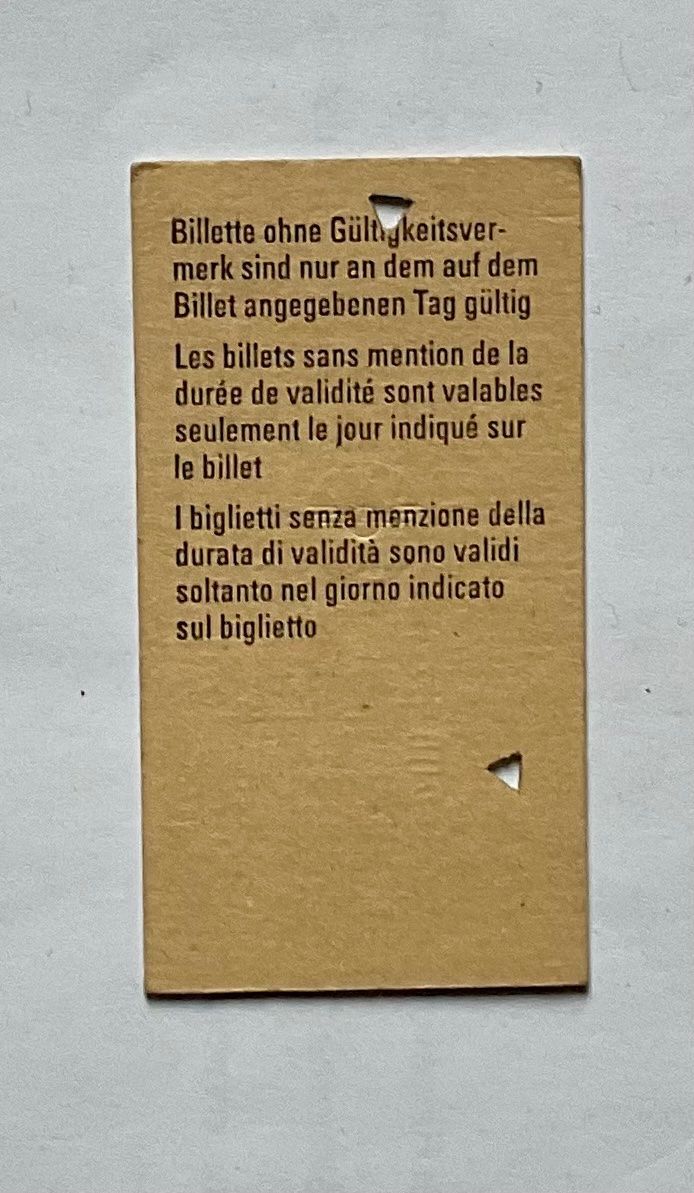 Biglietti: Altes Billett aus Karton von 1984 – Usato da Endingen venduto da nathan05 1