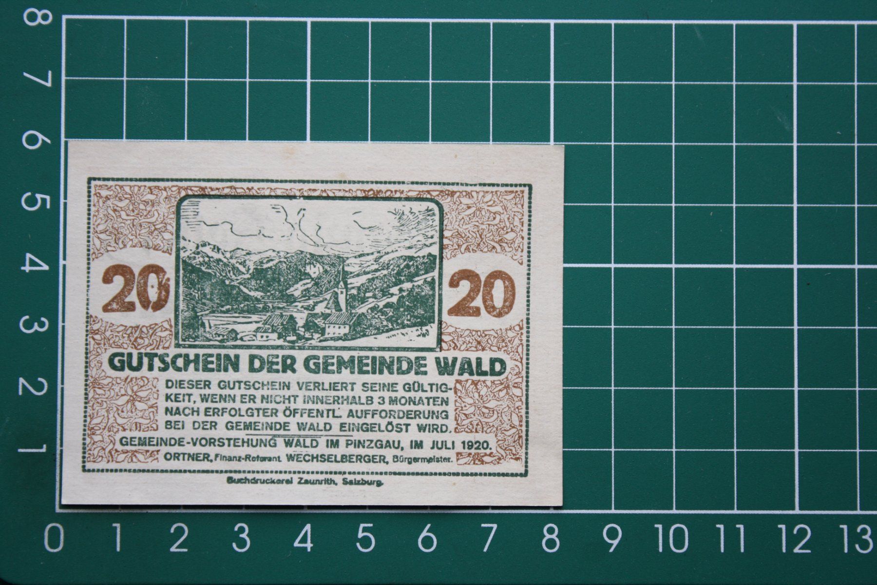 Banconote: currency voucher austria wald 20 heller 1920 – Nuovo (secondo la descrizione) da Laupen BE venduto da Gufi57 1
