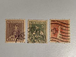 Schweiz Pro Juventute 1917, sauber gestempelte Raritäten