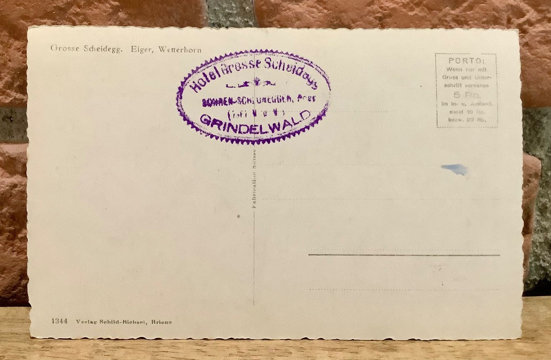 Cartoline postali: GROSSE SCHEIDEGG - Alphütte & Kühen - Berner Oberland – Usato da Root venduto da ENGLAND-TREASURES 2