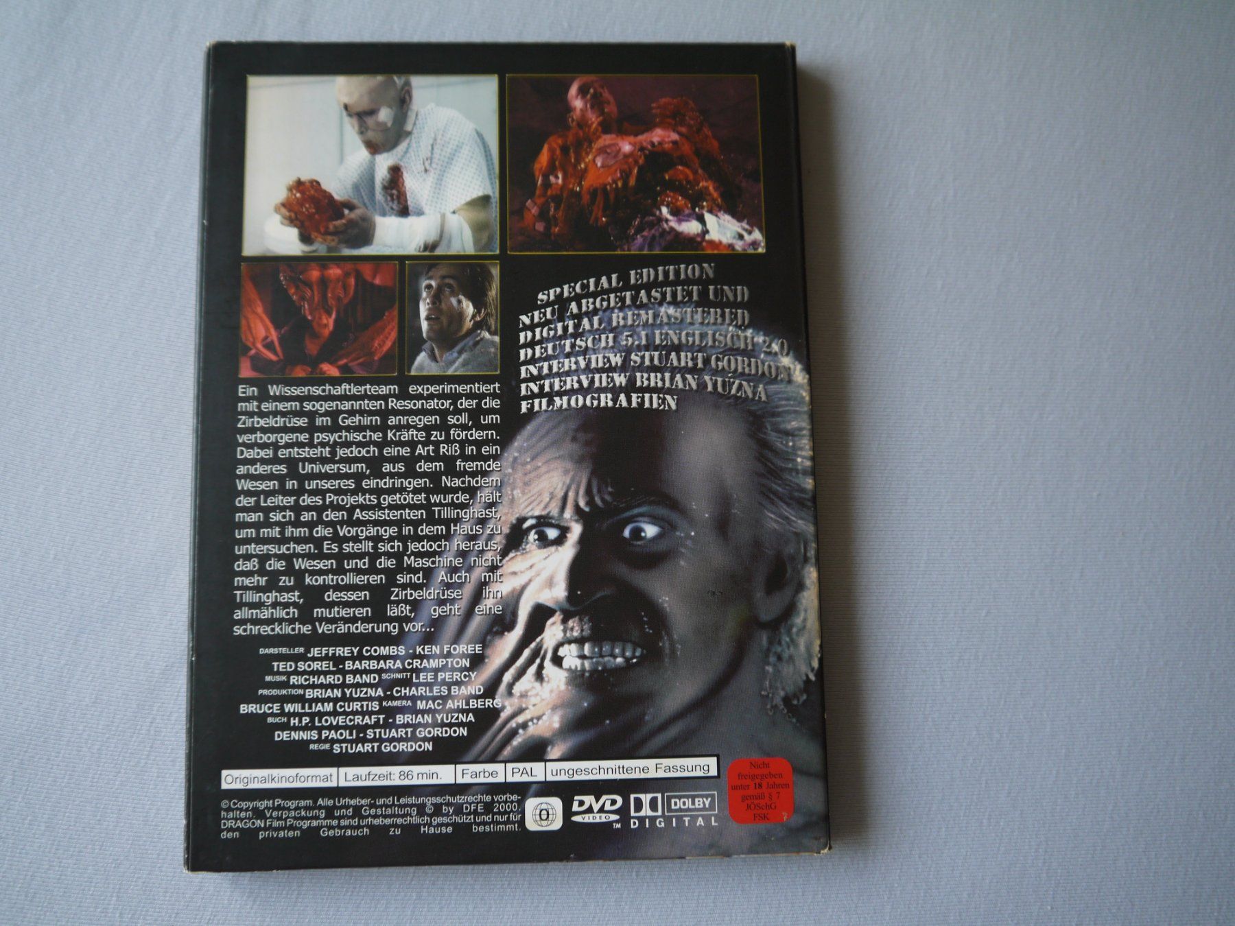 Tutti i DVDs: FROM BEYOND -ungeschnittener Special Edition - DRAGON – Usato da Hagendorn venduto da Blaf 1
