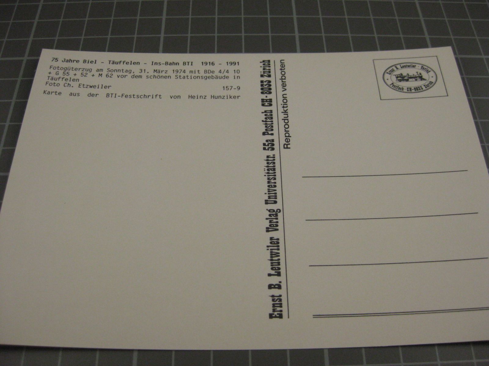 Cartoline postali: AK Täuffelen Bahnhof mit Zug – Nuovo (secondo la descrizione) da Malters venduto da Marosko 1