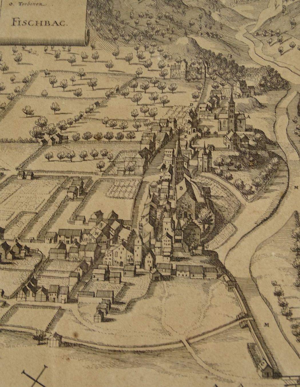Incisioni: VIÈGE, VISP, FISCHBACH, KUPFERSTICH 1654 – Usato da Grüningen venduto da Kartensammler 7