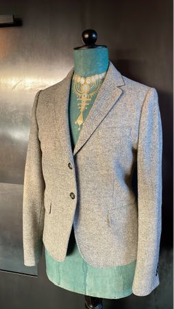 Gant Fischgrat Blazer Jacke in 100% Wolle, Damen 38 en laine