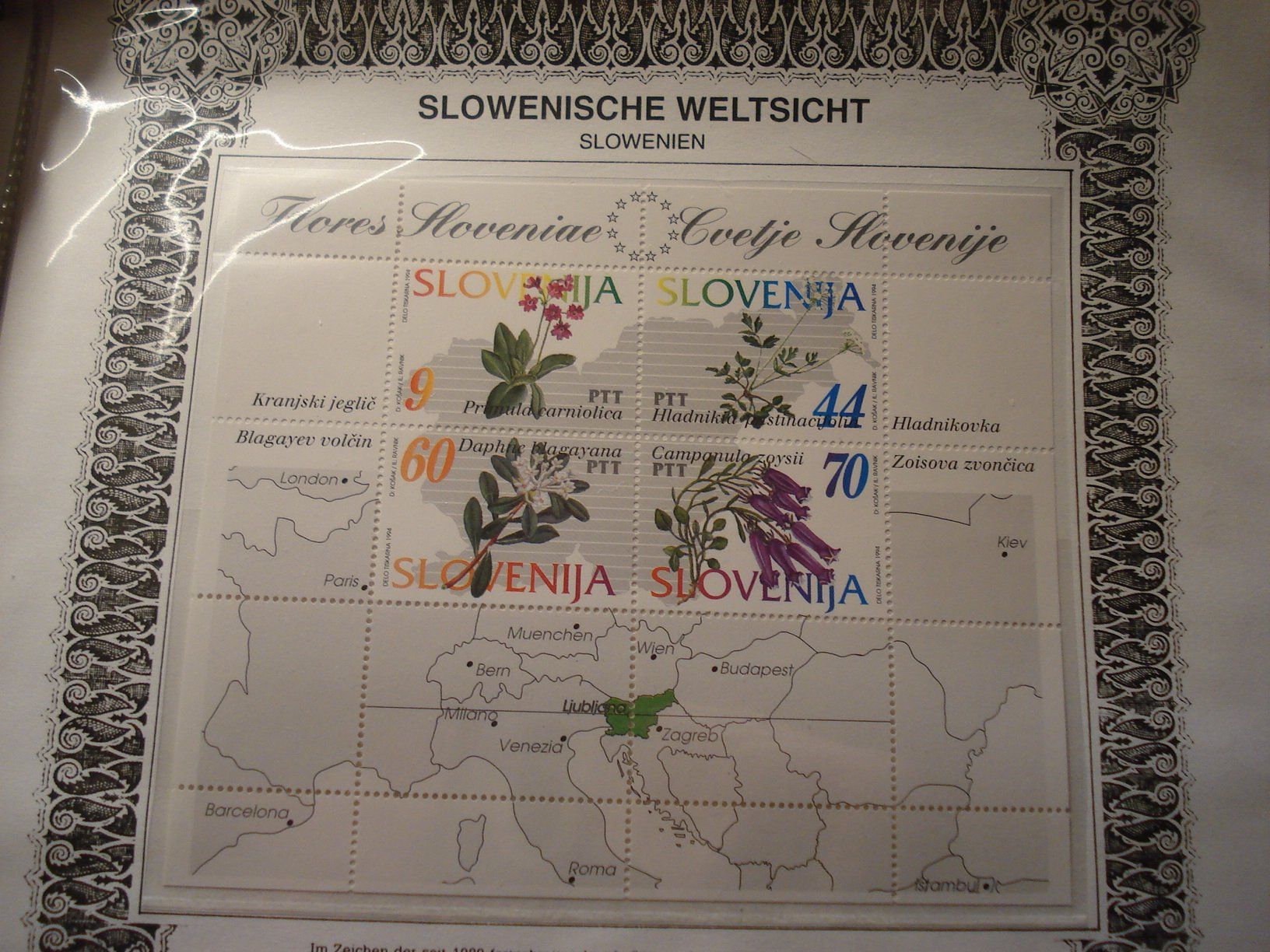 Tous les timbres: Slowenien 1994, Block**, Blumen – D'occasion à Niederwil AG par morostahu