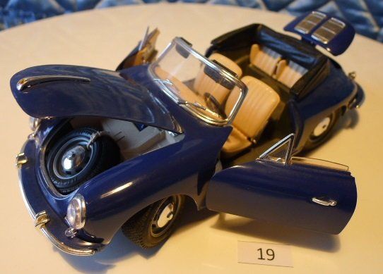 Porsche Modellini d'auto: Porsche 356 B Cabriolet Modellauto blau – Usato da Steffisburg venduto da Gswiss 3