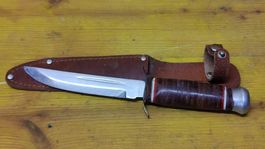 Vintage Jagdmesser mit Lederscheide  (L4)