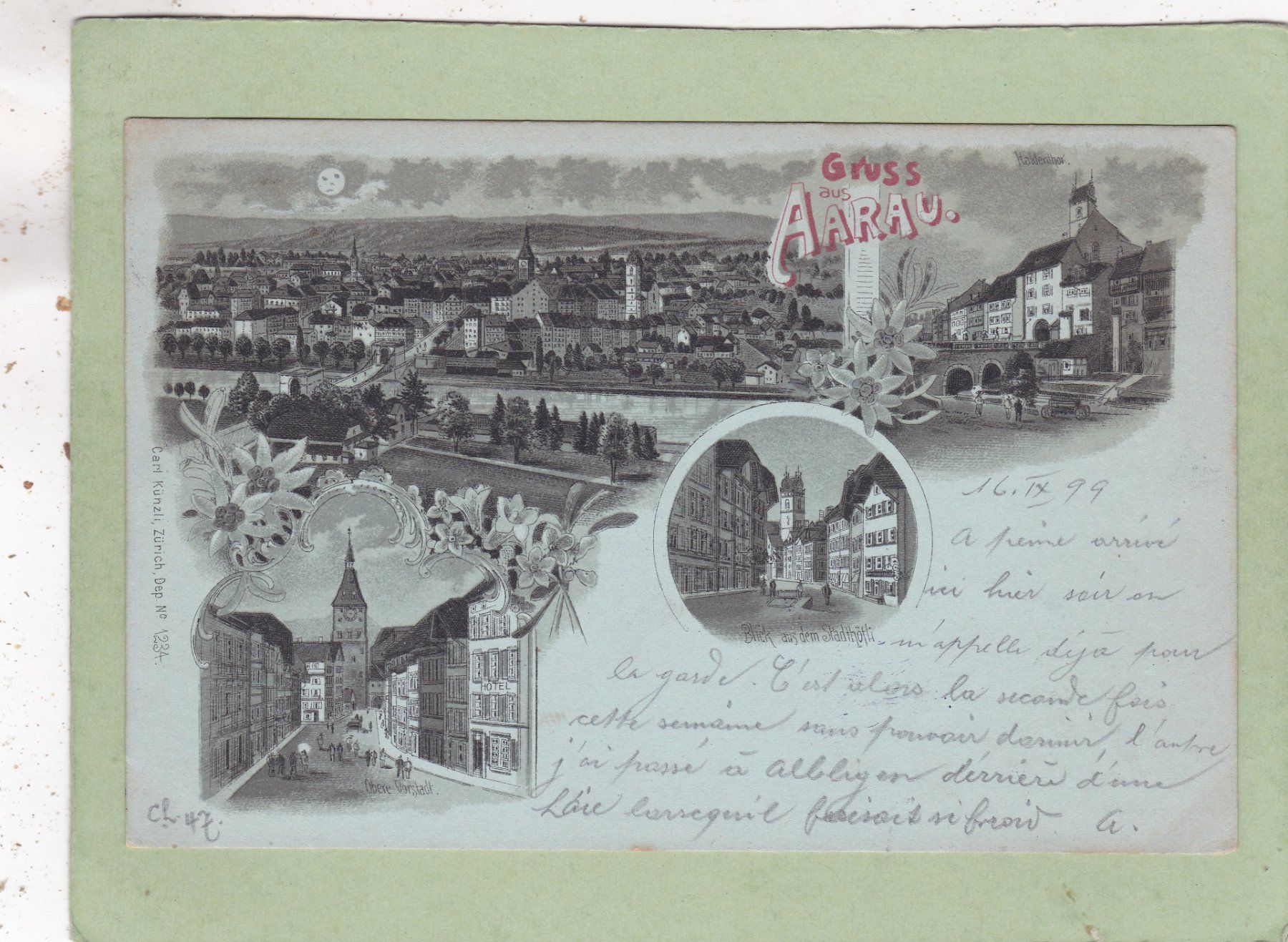 Cartoline postali: Aarau 1899 – Usato da Herisau venduto da Lisegrat2008