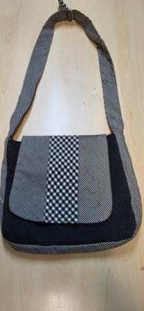 Upcycling Tasche  Unikat Handgemacht LeSac schwarz/weiss