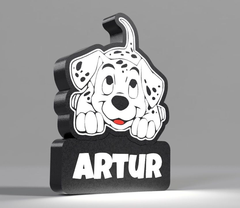 Lampen: Lightbox lumière led Chien Dalmatien – Neu (gemäss Beschreibung) aus Vicques von PAMB3D 2