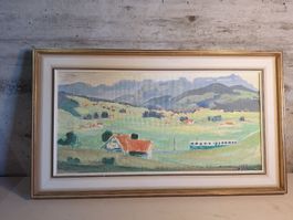 Gemälde Alpsein von Gais aus, siniert