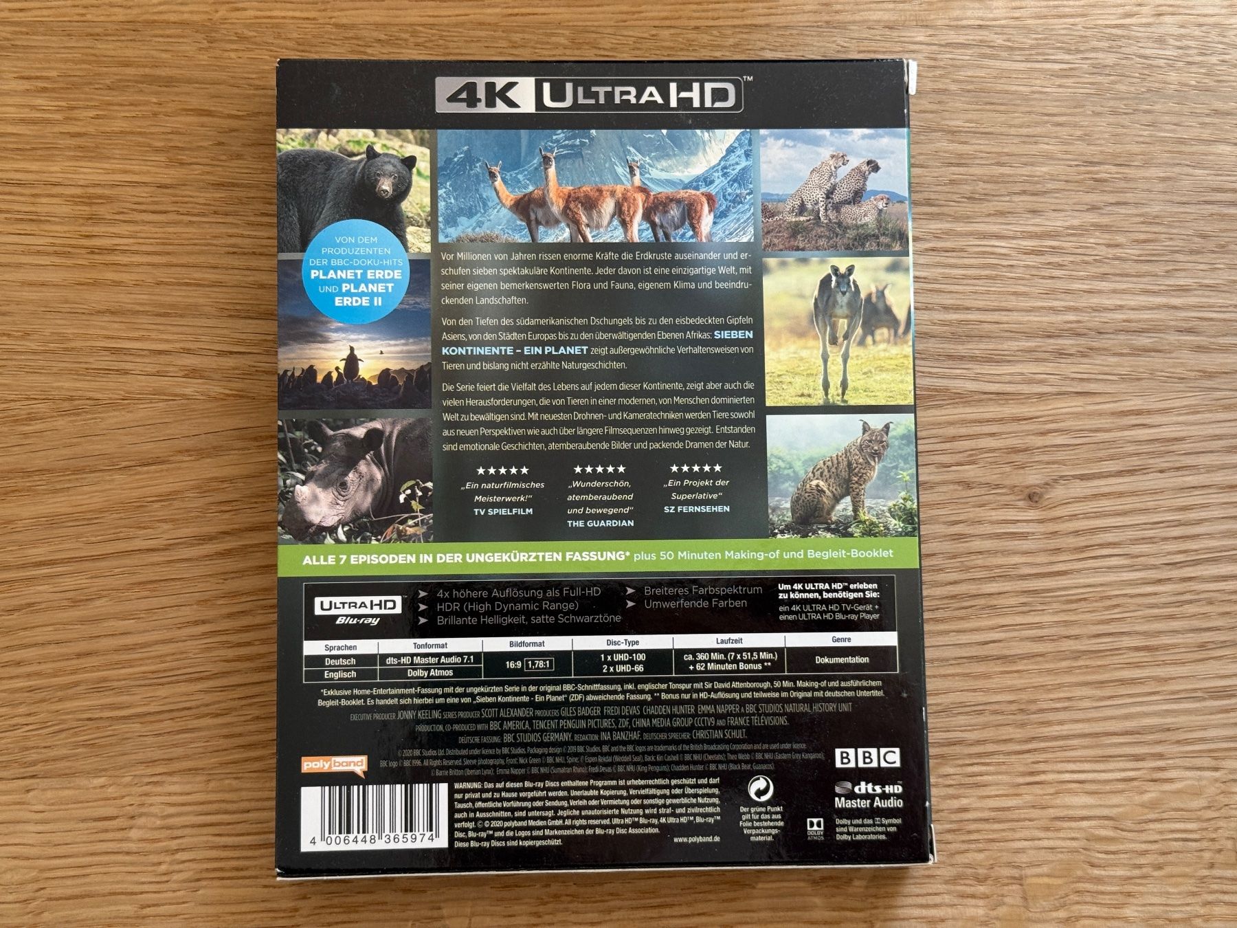 Alle DVDs: Sieben Kontinente - Ein Planet 4K Bluray – Gebraucht aus Wallisellen von Art_Vendorlay 1