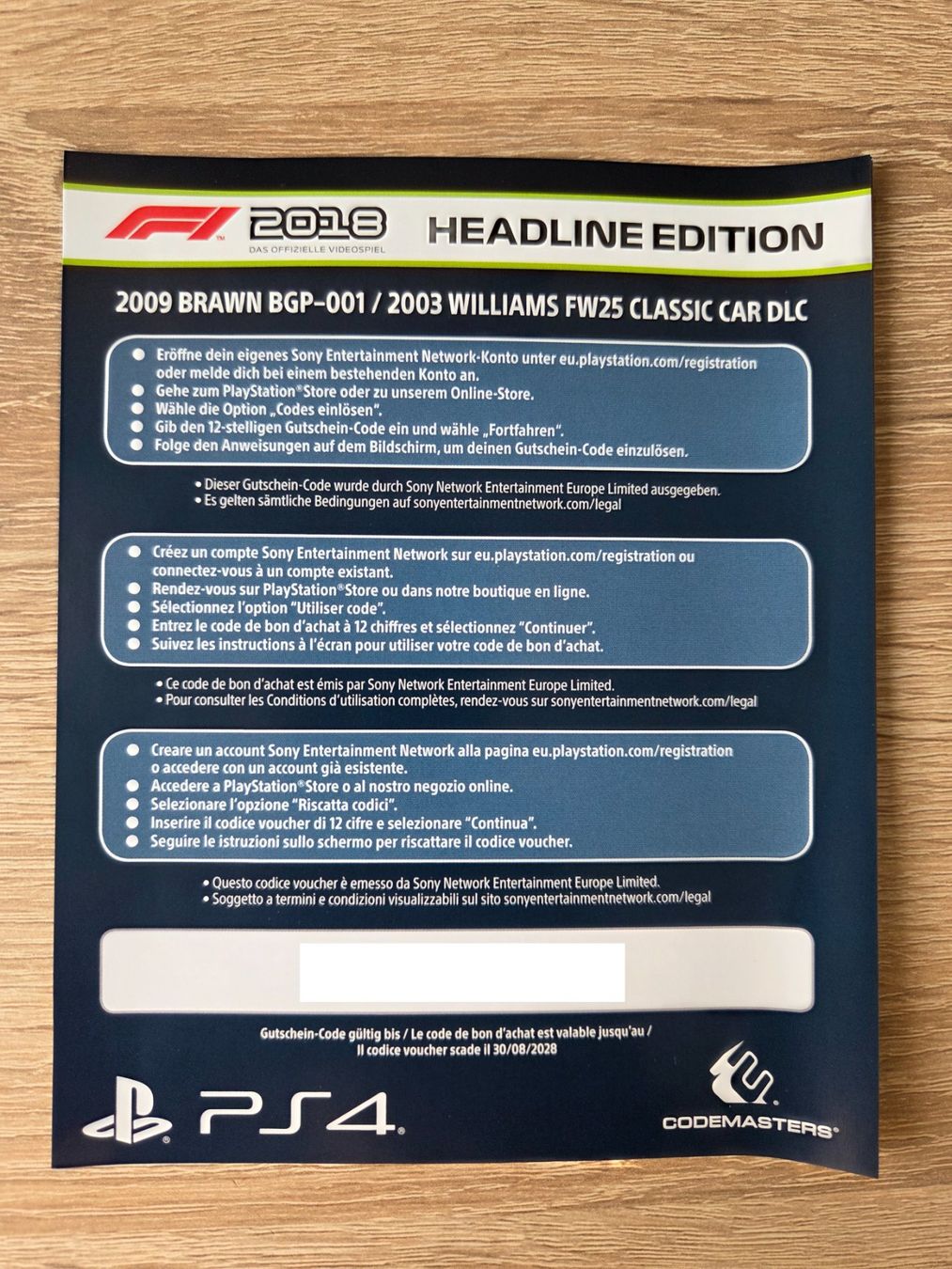 Giochi: F1 2018 Headline Edition (Multilanguage) - PS4 – Usato da Carouge GE venduto da Gasco 3