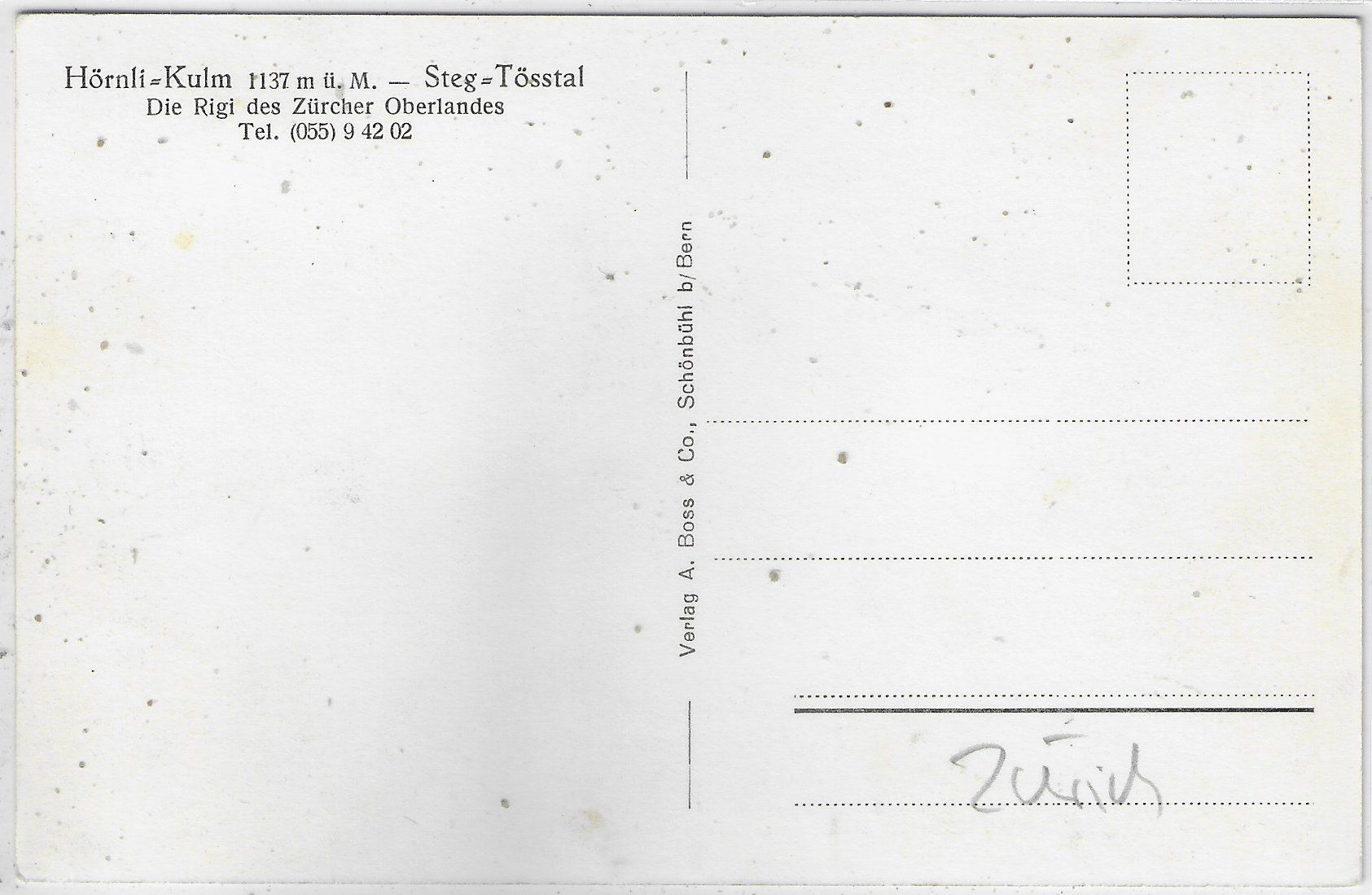 Cartoline postali: Fliegeraufnahme Hörnli-Kulm – Usato da Ettingen venduto da Kartenplanet 1