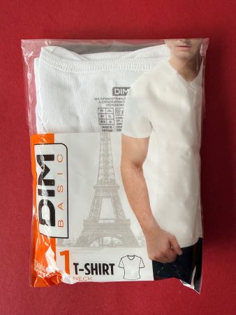 DIM Basic, T-Shirt V-Neck, Grösse XL, Farbe Weiss (1 Stück)