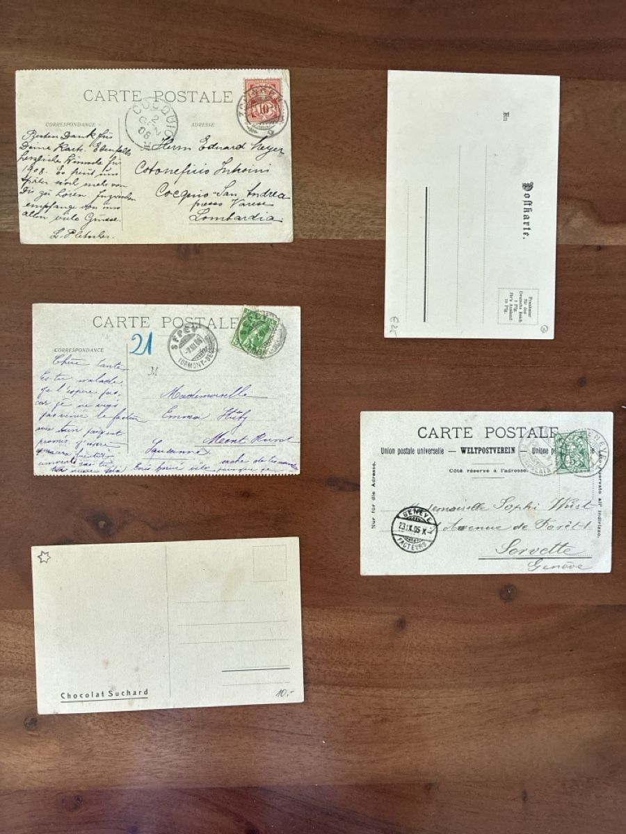 Cartoline postali: 5 Ansichtskarten Schweiz von Chocolat Suchard VD – Usato da Oftringen venduto da Cla.vD.74 1