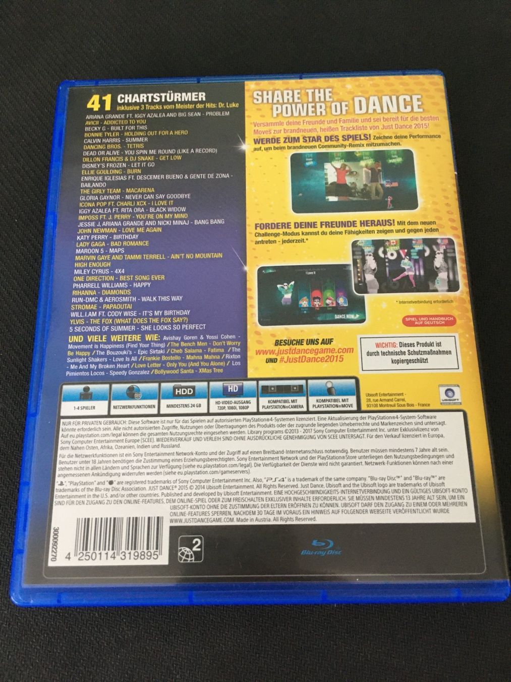 Sony Spiele: Just Dance 2015 für PS4 – Gebraucht aus St.Gallen von sjosjo 1