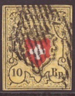Tutti i francobolli: # 15 --- RAYON II – Usato da Dübendorf venduto da Piero2