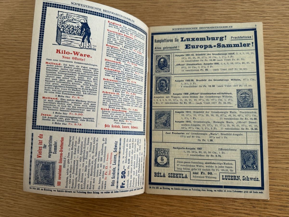 Alle Briefmarken: Schweizerischer Briefmarken Sammler Sommer 1917  – Gebraucht aus Murgenthal von Tina_4055 1