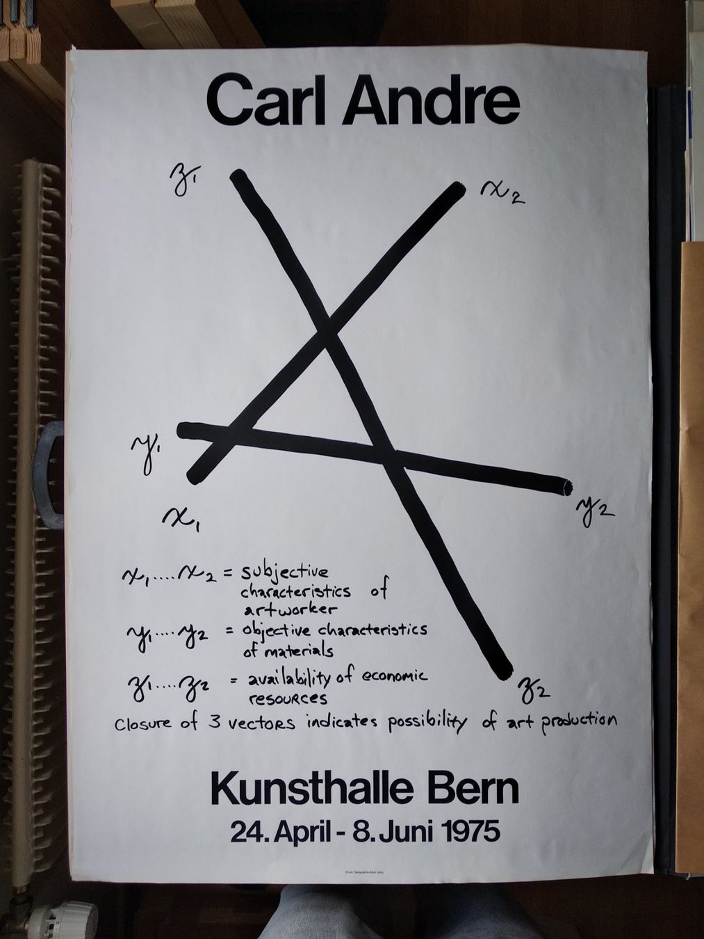 Poster & Bilder: CARL ANDRE KUNSTHALLE BERN 1975 – Gebraucht aus Goldach von Gaip 1