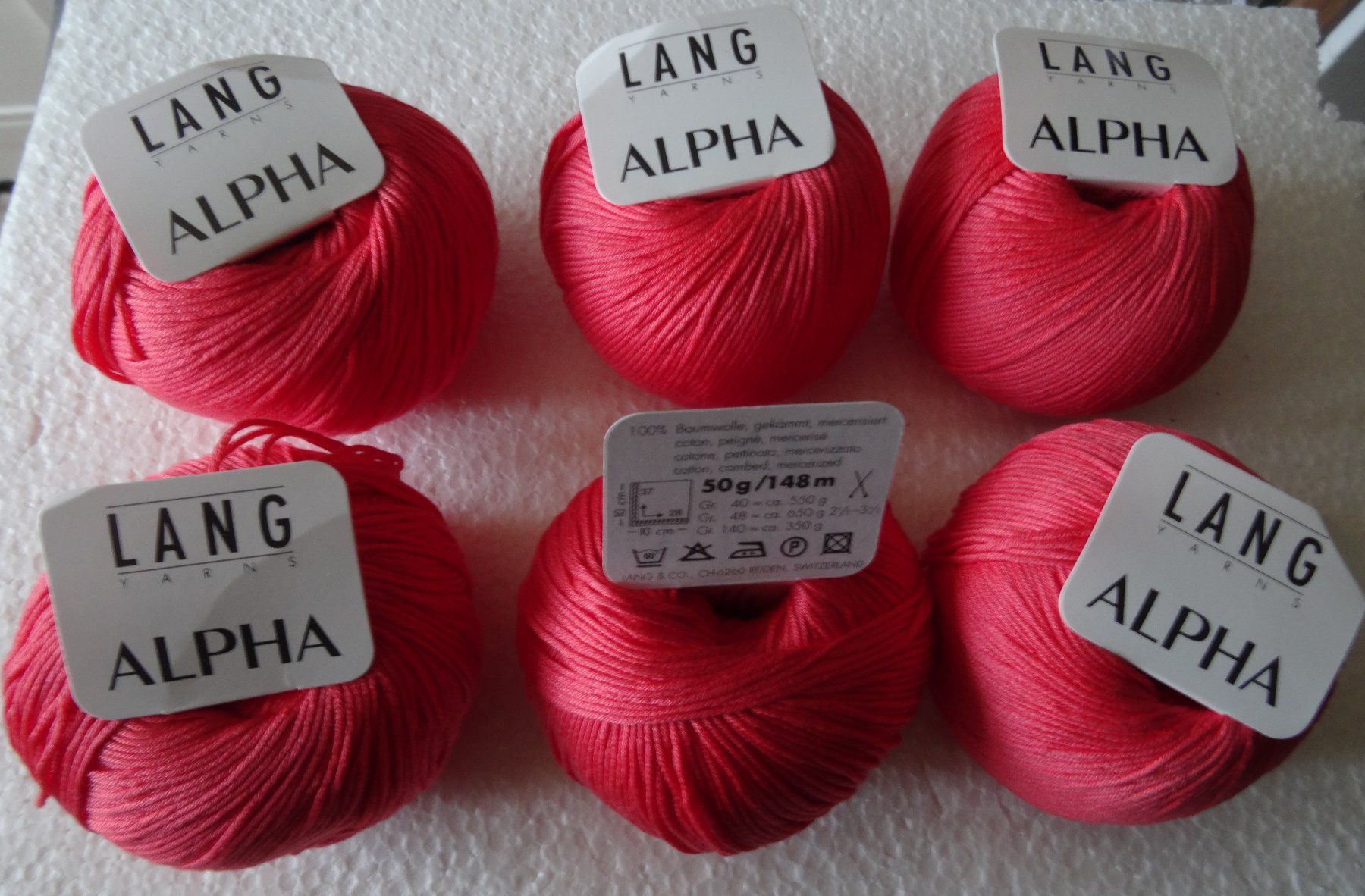 Lang Yarns Wolle: 6 Knäuel LANG YARNS ALPHA – Neu und originalverpackt aus Gossau SG von oreliefredy 1