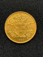 Schweizer Goldvreneli, 20 Fr., Jahrgang 1930, Top Zustand!