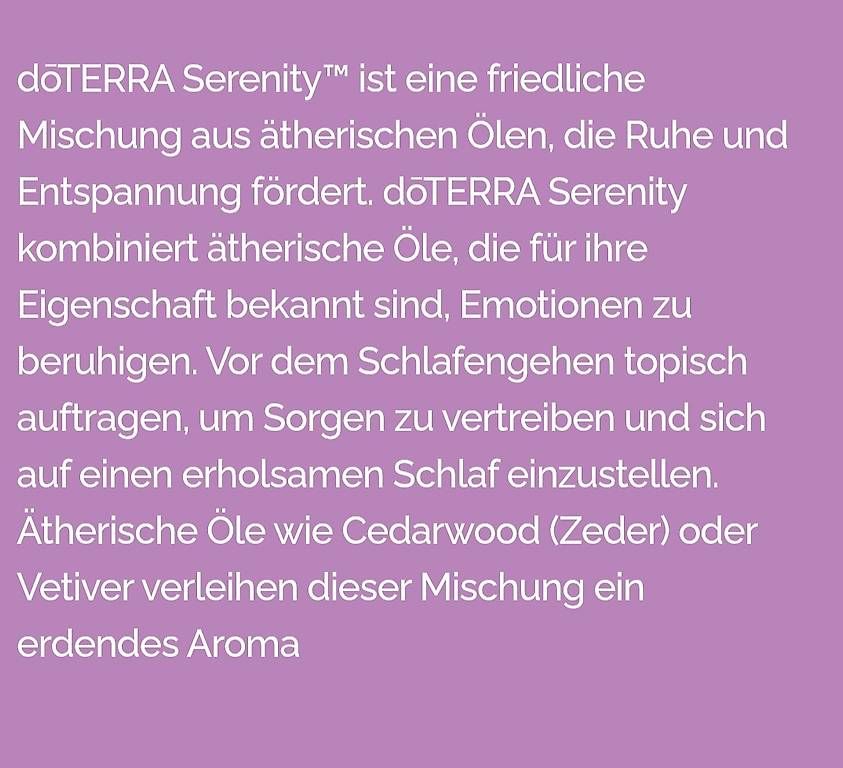 Doterra Huiles essentielles: Dōterra Serenity – Neuf avec emballage d'origine à Lyss par Infinia 1