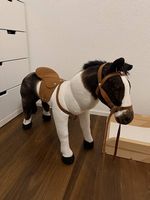 Grosses Spielzeug-Pferd, Stofftier zum Draufsitzen
