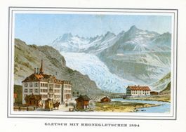 Gletsch  VS  Rhonegletscher   anno   1 8 9 4  (Reproduktion)