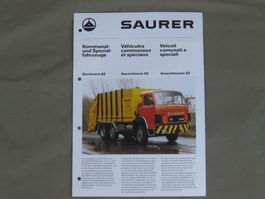 Prospectus SAURER  Véhicules communaux et spéciaux.