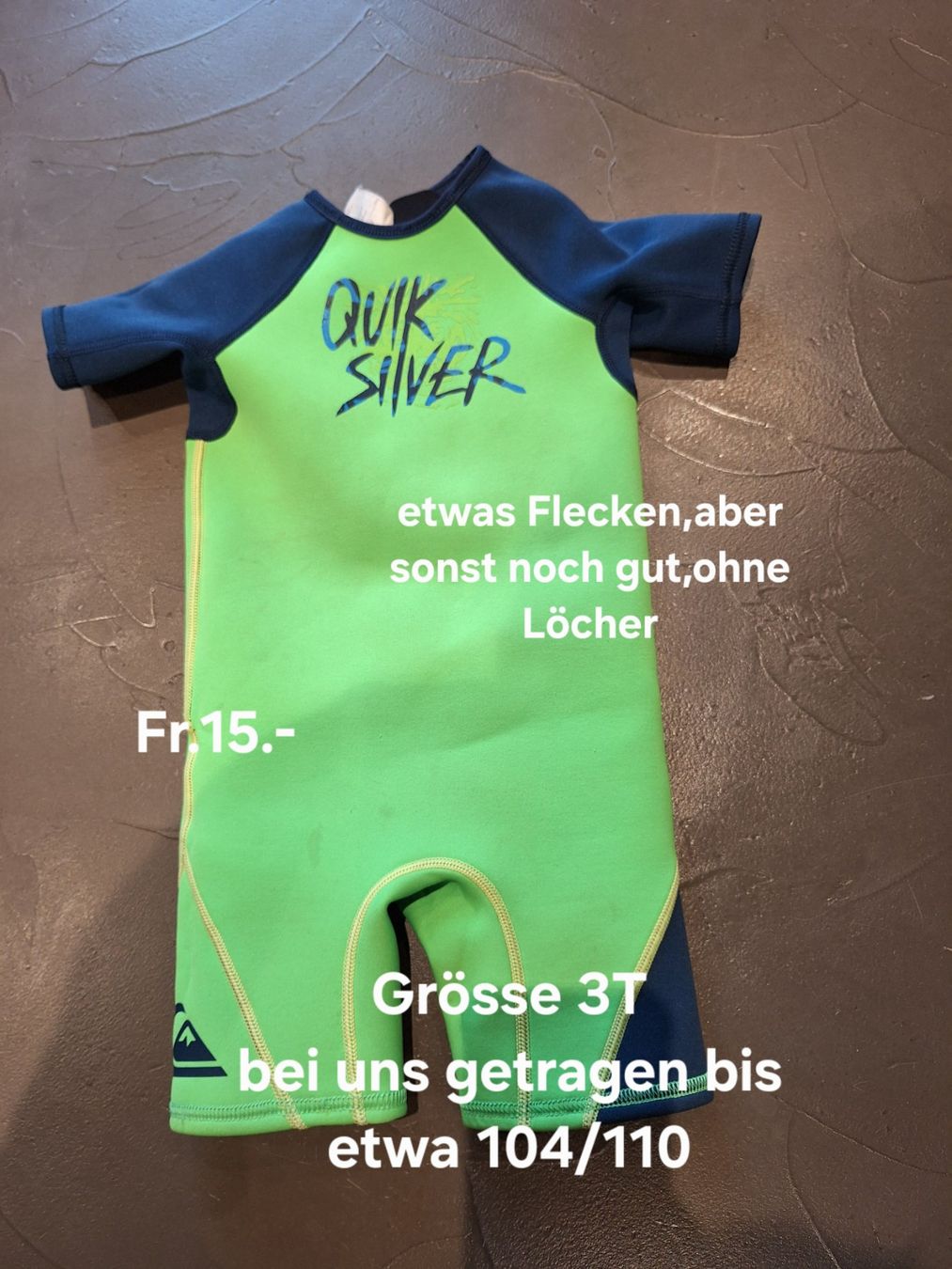 Mute per immersioni: Quiksilver Neopren Gr.3T – Usato da Erlenbach i. S. venduto da b.ogi85