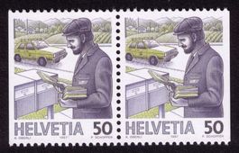 1988_738H3_MARKENHEFT POSTBEFÖRDERUNG_PAAR seitl. UNGEZÄHNT!